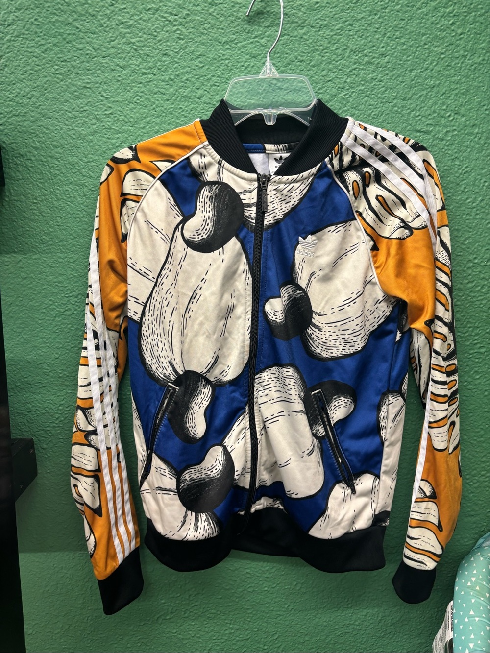 adidas Black, Blue & White Logo Track Jacket